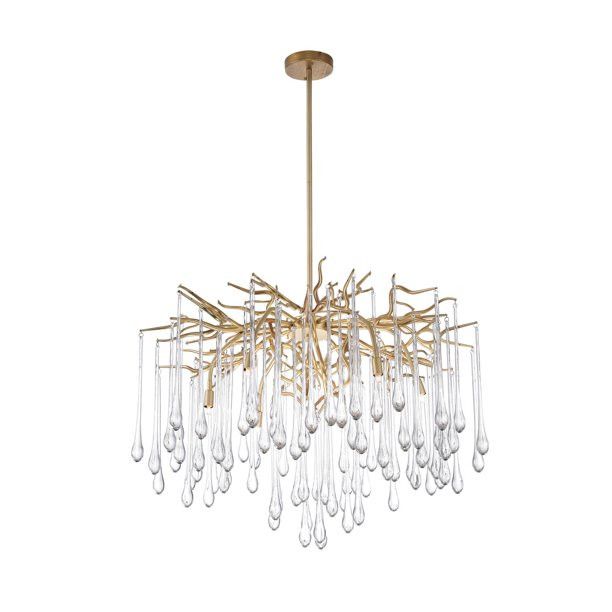 6 Light Chandelier with Gold Leaf Finish Lighting Walmart Finds Walmart Deals Walmart Sales | Walmart (US)