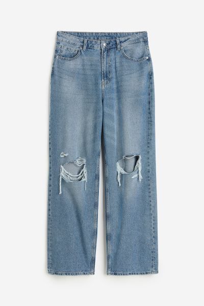 90s Baggy High Jeans - Light denim blue - Ladies | H&M US | H&M (US + CA)