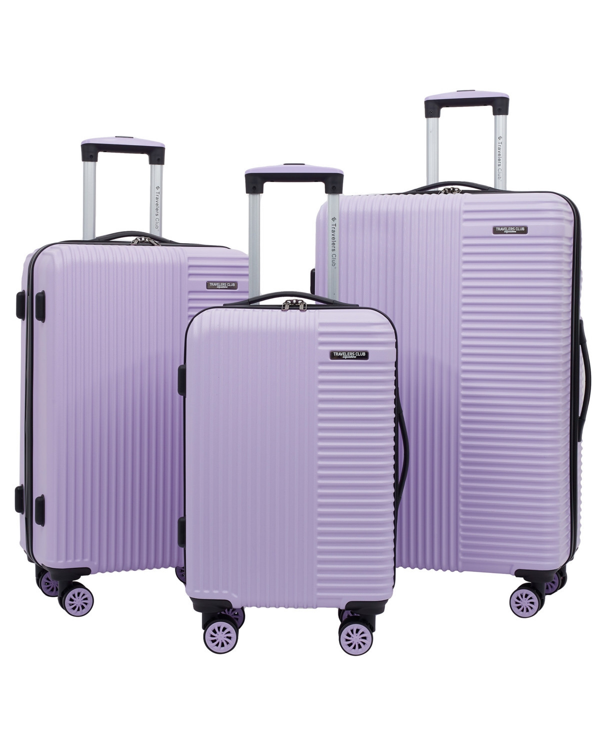 Travelers Club Basette 3-Pc. Hardside Luggage Set, Created for Macy's - Lilac | Macy's