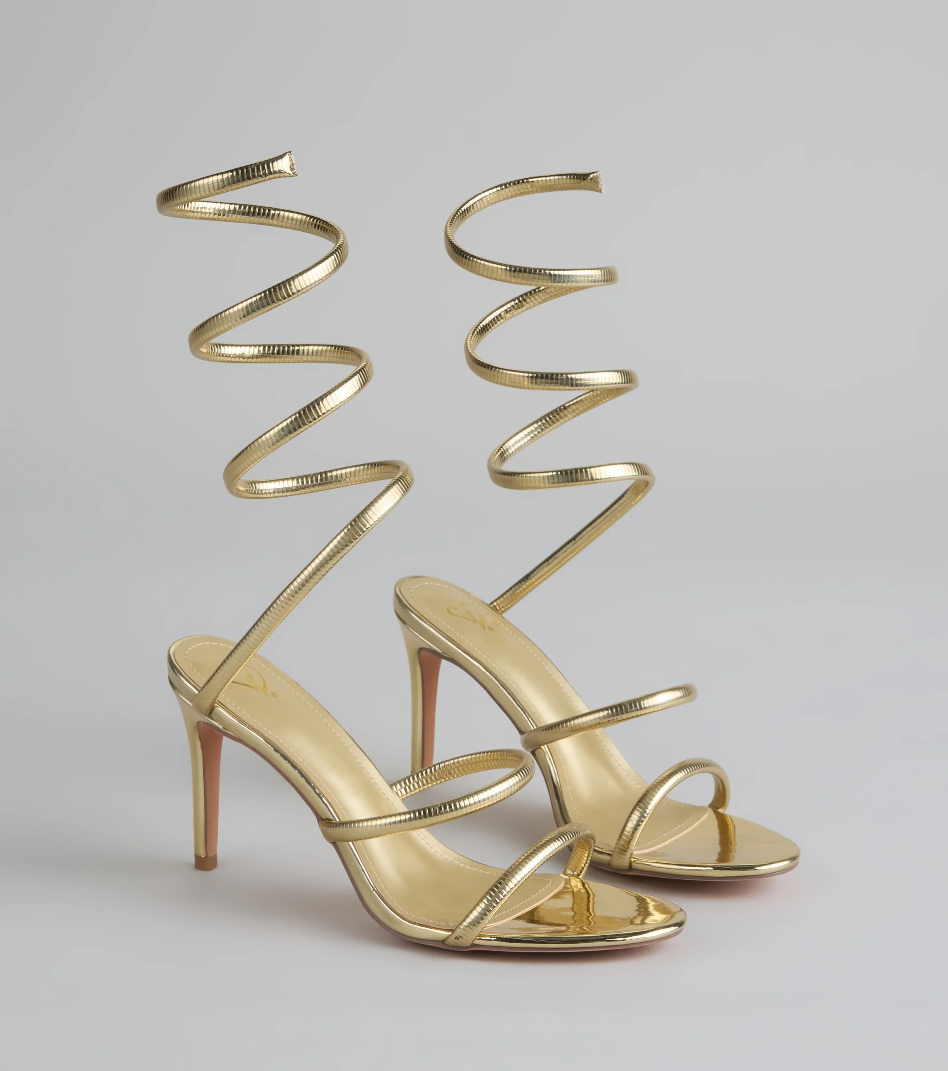 Golden Hour Spiral Stiletto Heels | Windsor Stores