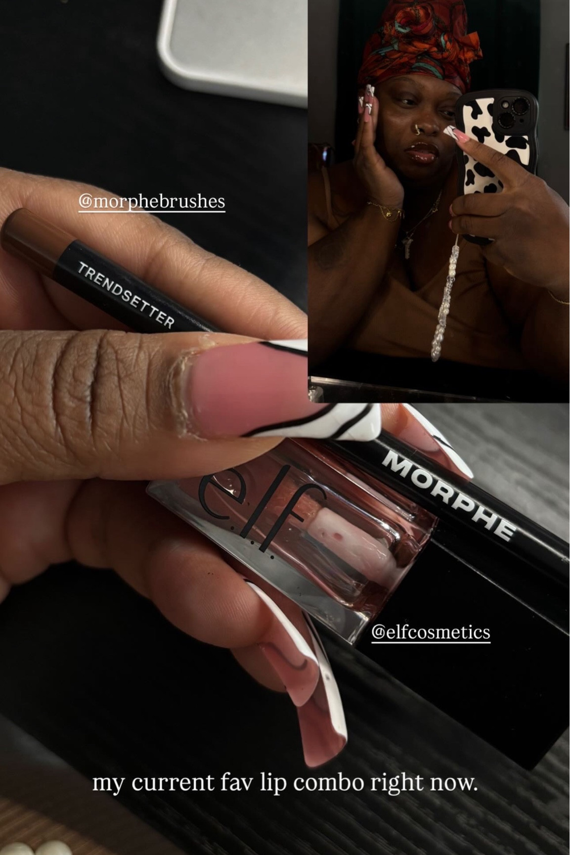 my current fav lip combo .🤎🤭