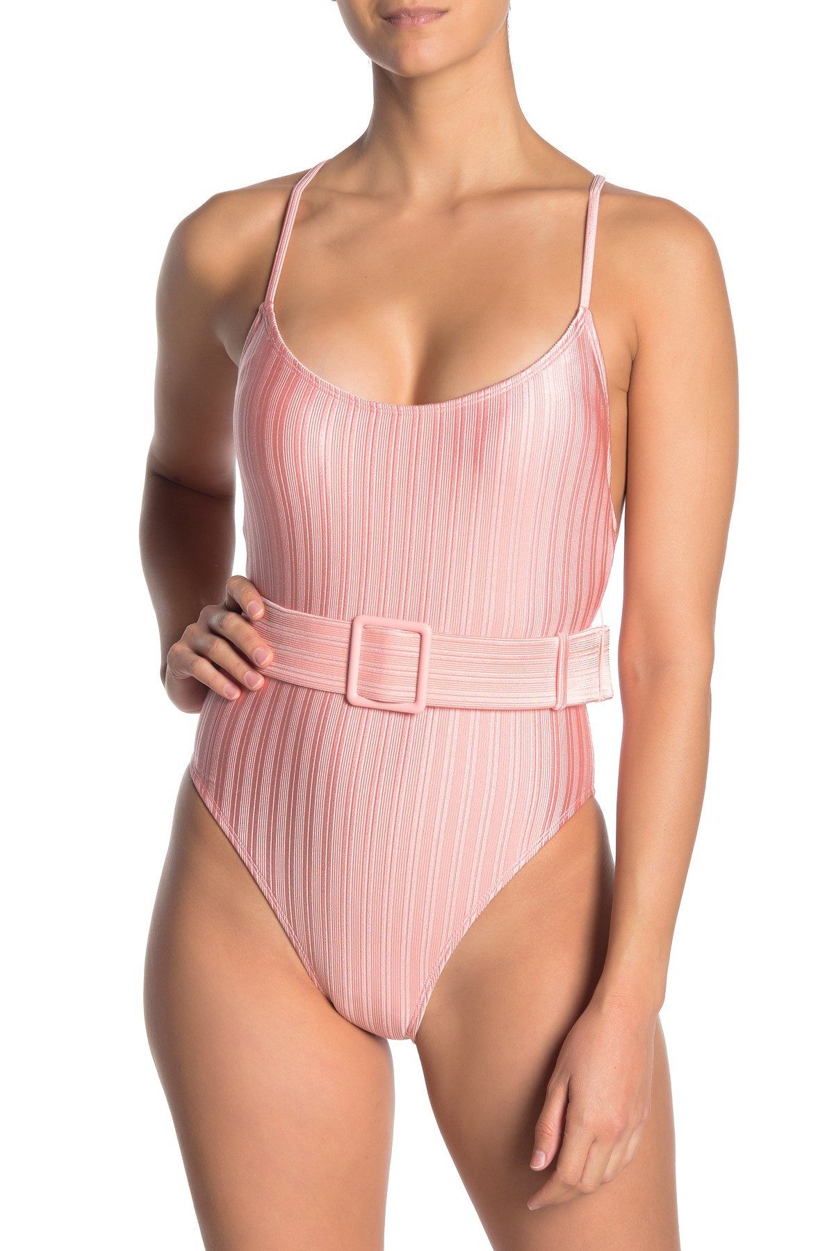 Luster Ribbed One-Piece Swimsuit | Nordstrom Rack