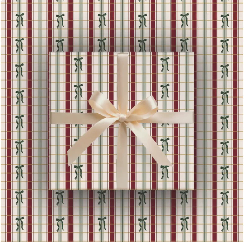 Plaid & Bow Gift Wrap | Cottage and Key