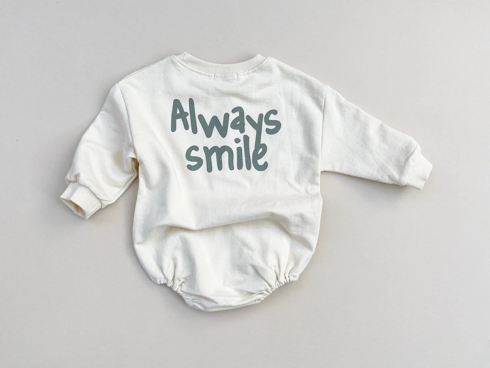 Smiley Sweatshirt Romper Baby Sweatshirt Romper Unisex Baby | Etsy | Etsy (US)