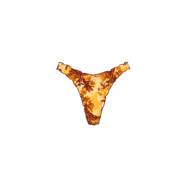 Lettuce Edge Thong Bikini Bottom - Vintage Vacay | Kulani Kinis US