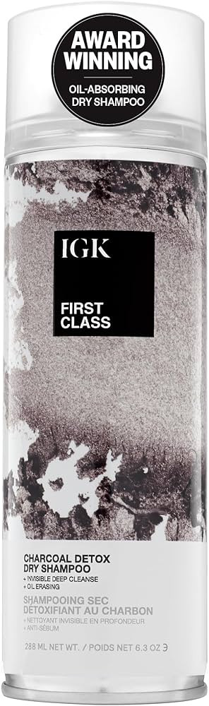 IGK FIRST CLASS ﻿Charcoal Detox Dry Shampoo for Oily Hair | Balances Oil + Soothes Scalp + Volu... | Amazon (US)