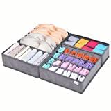 ULG 4 Pack Socks Underwear Drawer Organizer Divider,Washable Drawer Organizer Foldable Oxford Fabric | Amazon (US)