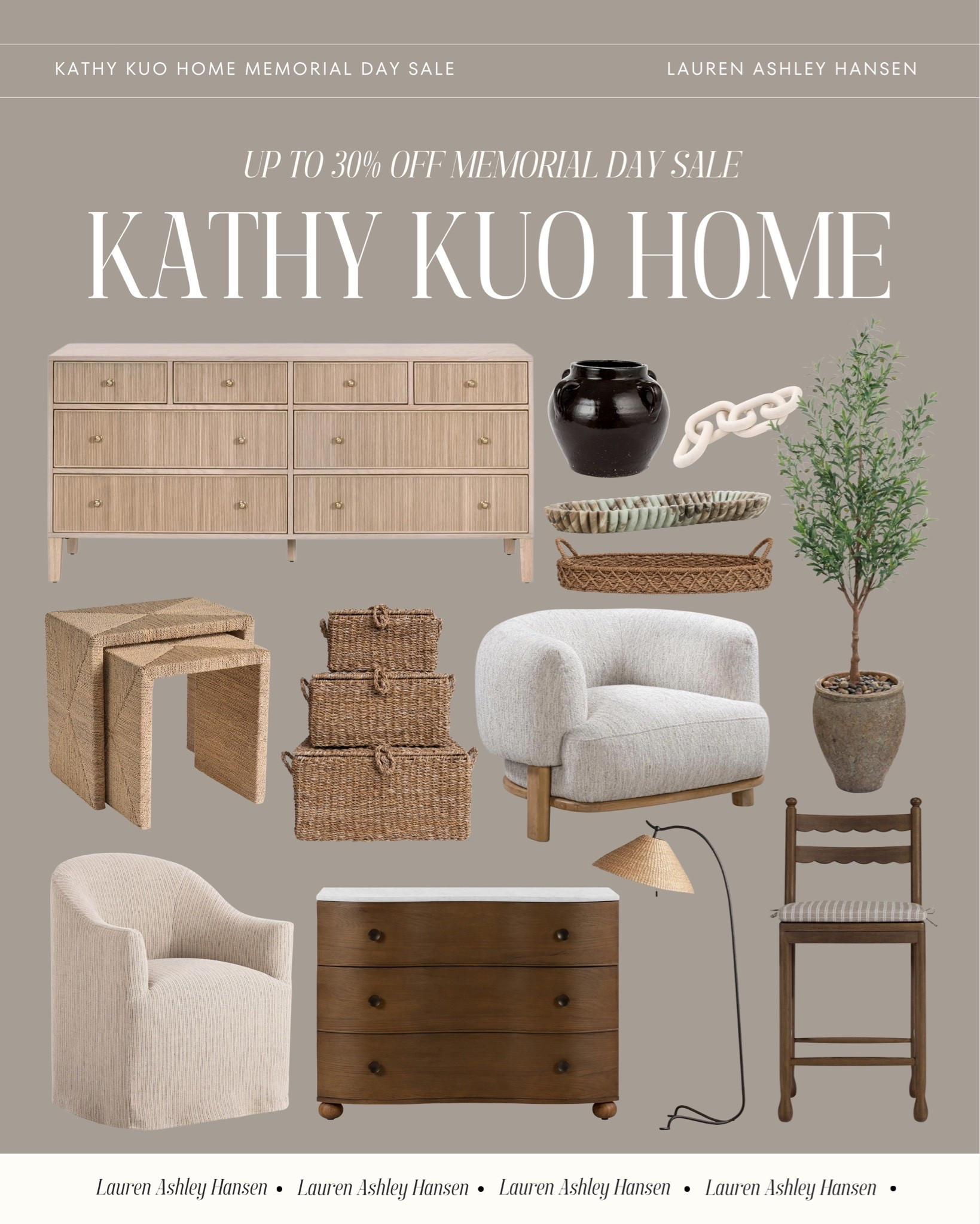 Save up to 30% off this weekend at Kathy Kuo Home! Gorgeous furniture, lighting, decorative accents, and more are on sale. Elevate your home while saving big!

#LTKHome #LTKSaleAlert