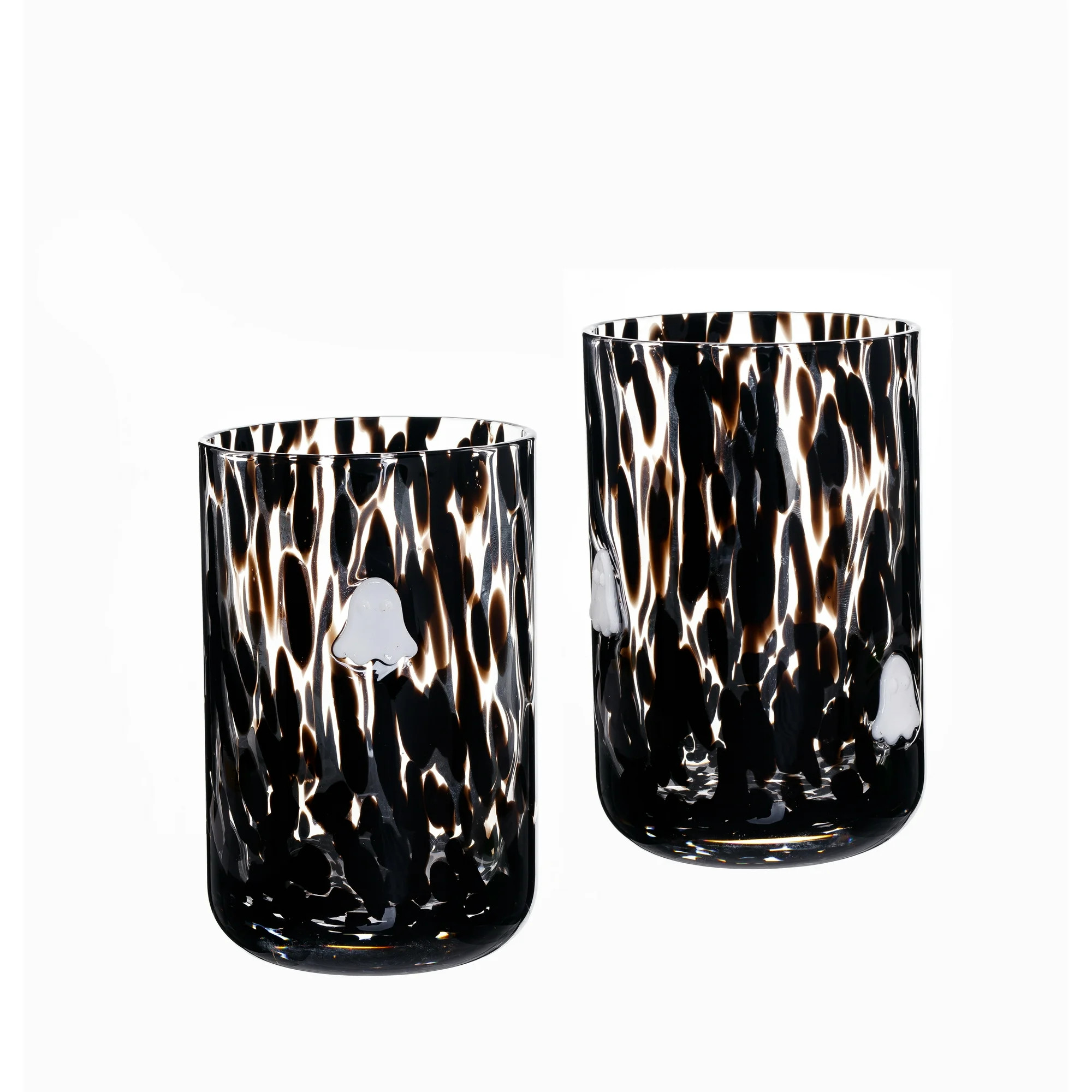 Way to Celebrate 12 fl oz Halloween Ghosts Charm Drinking Glass, Set of 2 | Walmart (US)