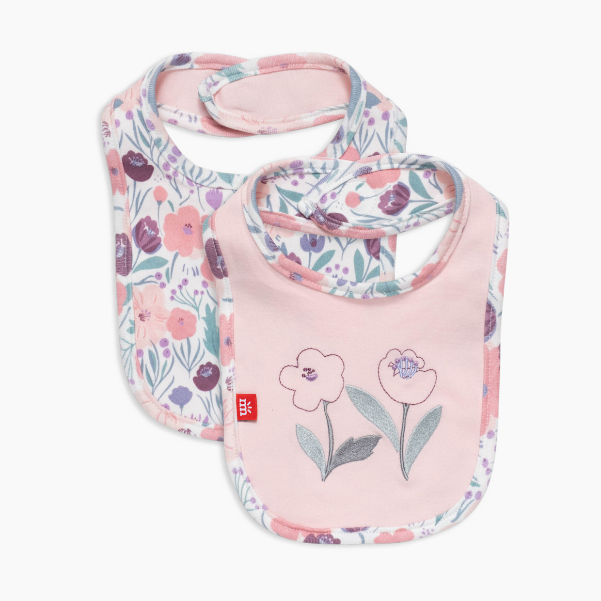 Organic Reversible Embroidered Bib | Babylist