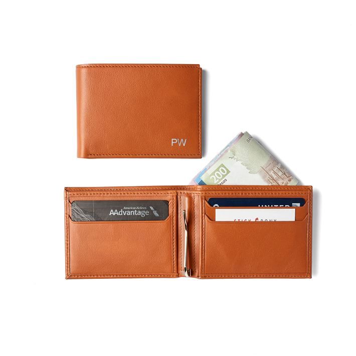 Classic Leather Folded Wallet With Money Clip | Mark and Graham
