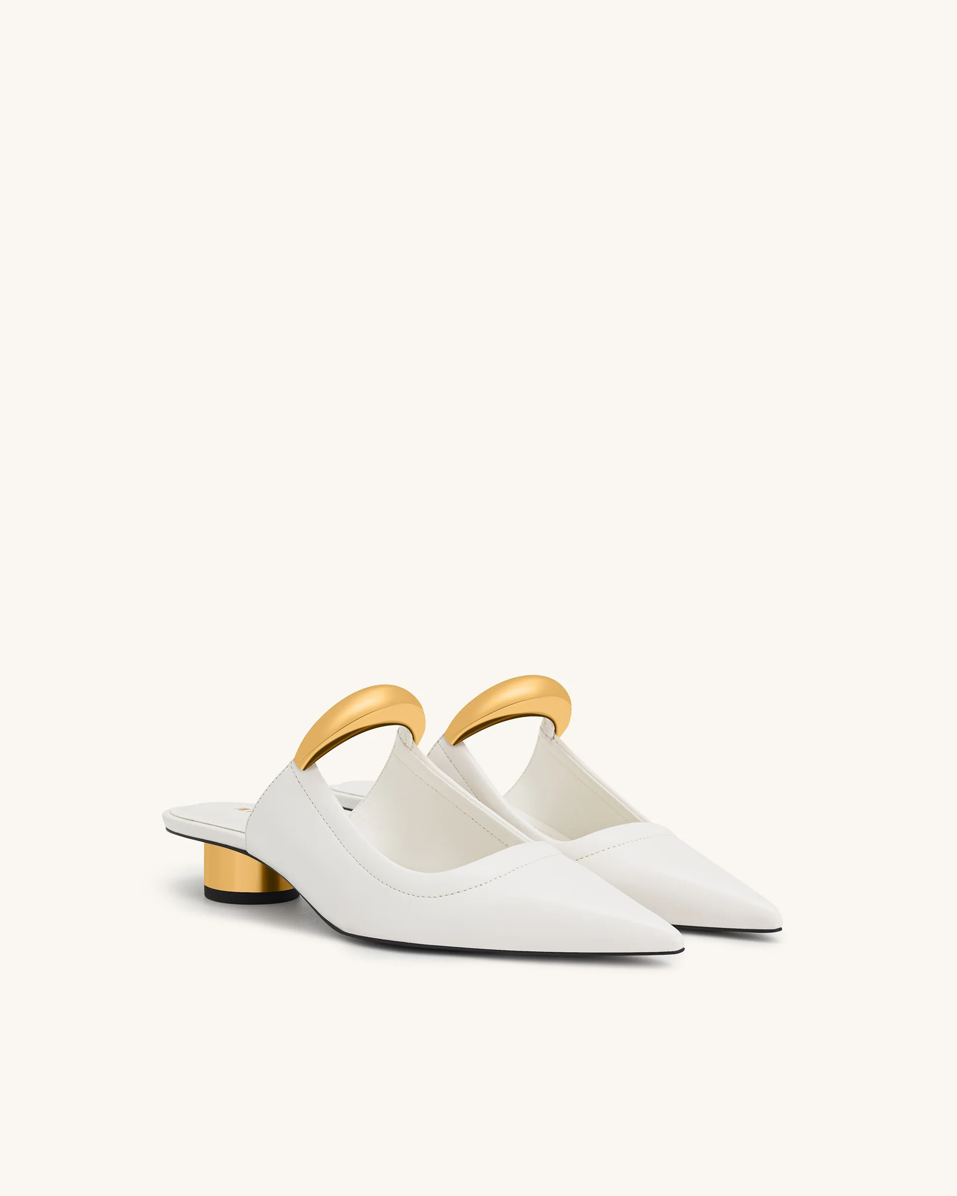 Helena  Pierced Mules - White | JW PEI US