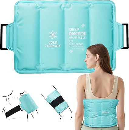 Gel Ice Packs Reusable Soft, Ice Pack for Back Pain Relief, 40Min Long-Lasting Hot and Cold Pack ... | Amazon (US)