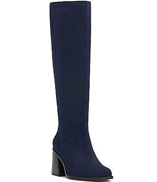 Vince Camuto Sangeti Suede Square Toe Tall Boots - 9 | Dillard's