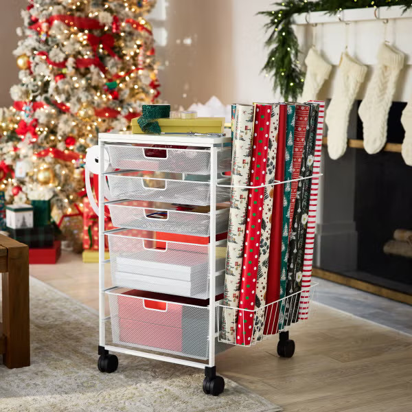 Elfa Gift Wrap Cart | The Container Store