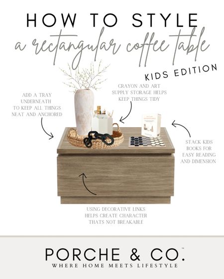 Rectangle Coffee table styling 
Kids edition 
Modern classic coffee table styling 
#moodboard #visionboard #porcheandco

#LTKFind #LTKhome #LTKstyletip