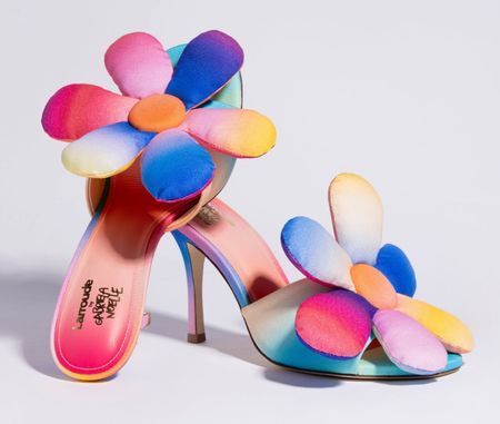 Larroudé x Gabriela Noelle: Full Bloom Mule In Rainbow Fabric.

A collectible design from our limited-edition partnership with Cuban-American artist Gabriela Noelle, this playful mule is a walking work of art in an eye-catching gradient rainbow that's reminiscent of Spring.

#LTKshoecrush #LTKparties #LTKstyletip