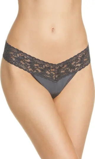 Stretch Cotton Low Rise Thong | Nordstrom