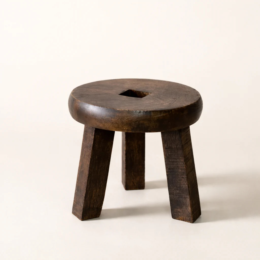 Mango Wood Round Pedestal | By Luxe B Co. | luxe bCO