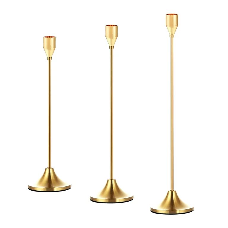 Metal Gold Taper Candle Holder Candlestick Holders for Wedding, Dinning, Party, Decorative Candel... | Walmart (US)