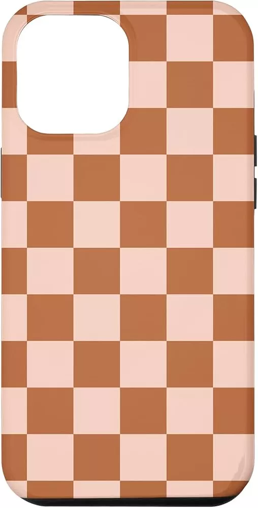 Brown/cream Checkered Phone Case iPhone Cases Slim iPhone 