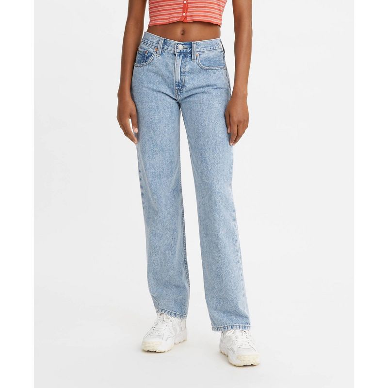 Levi&#39;s&#174; Women&#39;s Mid-Rise Low Pro Straight Jeans - Charlie Glow Up 26 | Target
