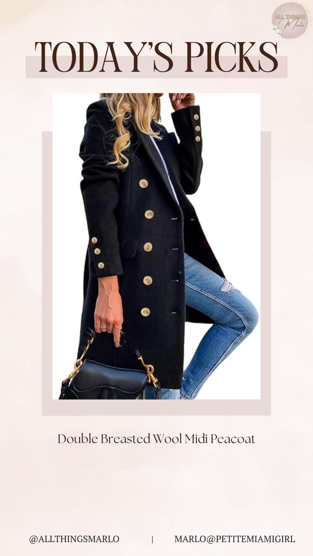 Double Breasted Wool Midi Peacoat 

 #LTKootd #LTKSeasonal #LTKPetite