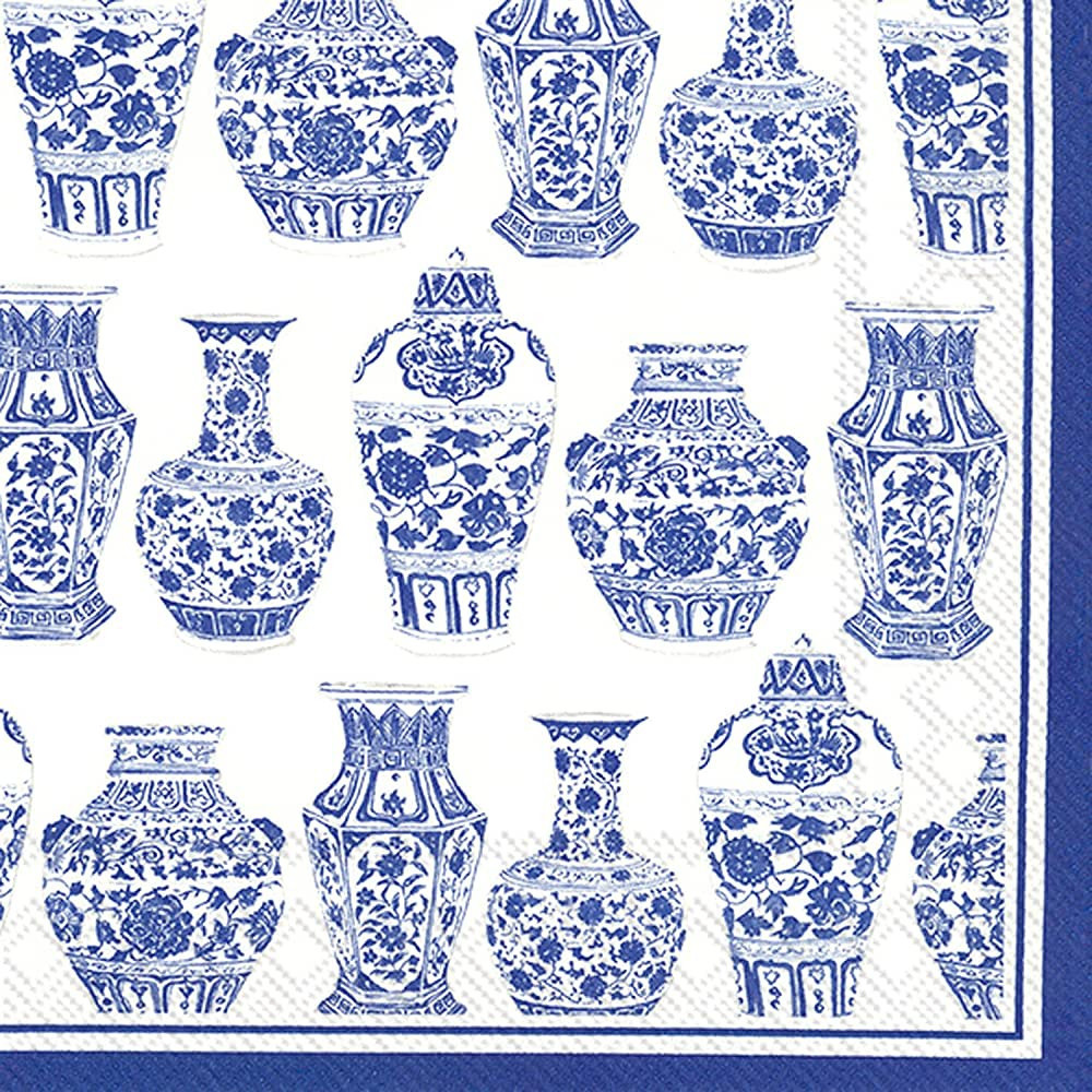 Boston International IHR Rosanne Beck Collections Cocktail Beverage Paper Napkins, 5" x 5", Blue and | Amazon (US)