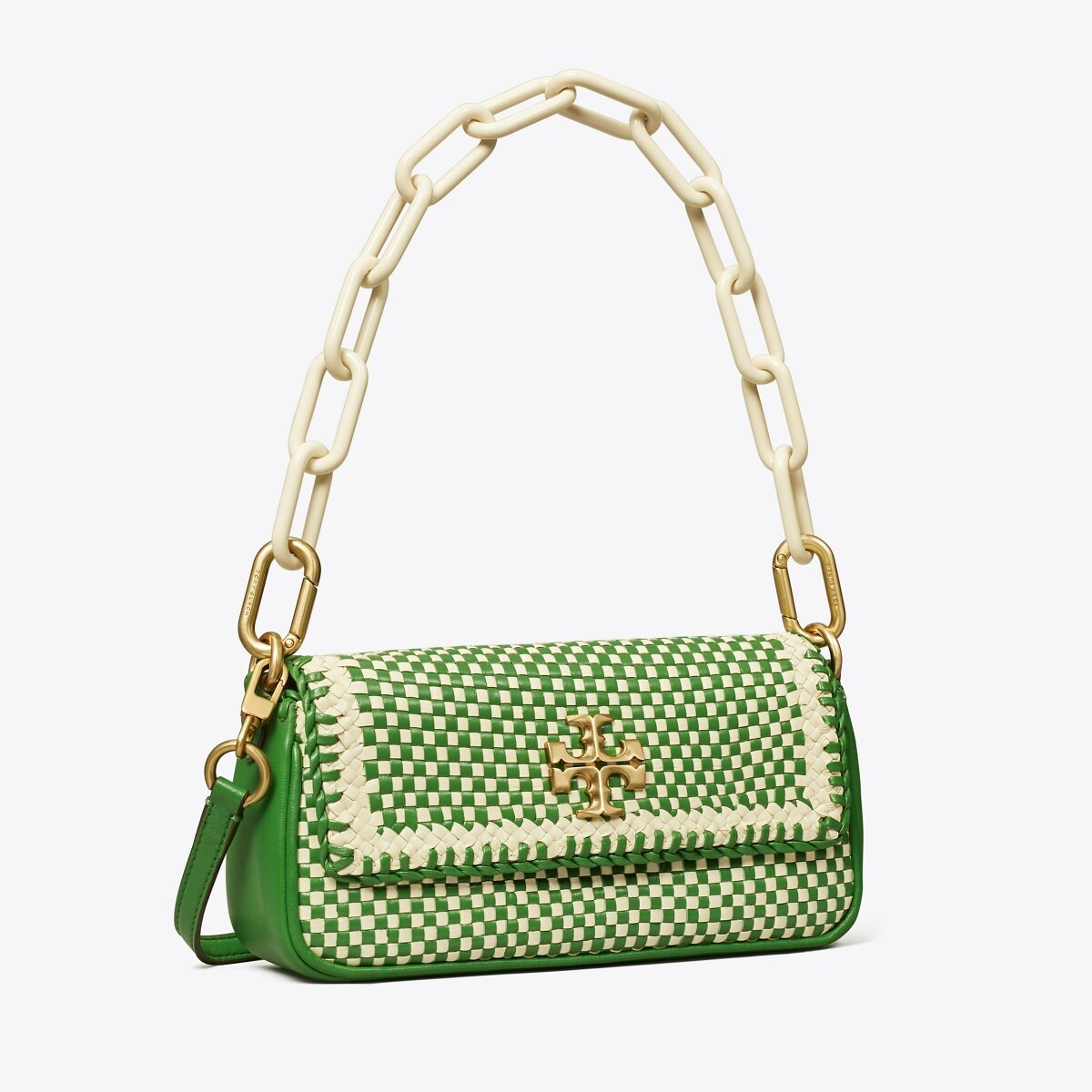SMALL KIRA CHEVRON WOVEN FLAP SHOULDER BAG | Tory Burch (US)