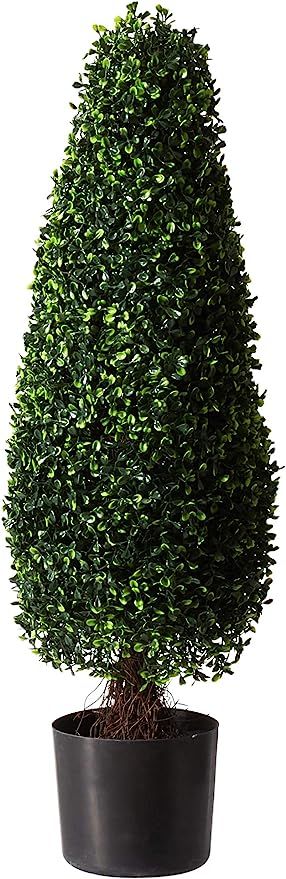 Nearly Natural 5412 3ft. Boxwood Tower Topiary UV Resistant (Indoor/Outdoor),Green,12" x 12" x 35... | Amazon (US)