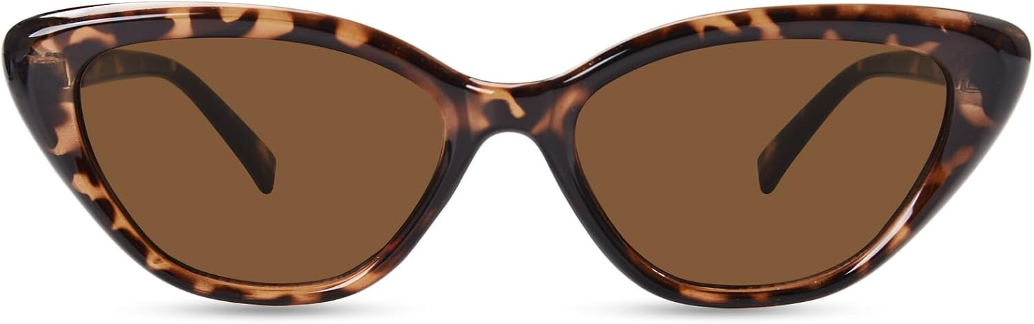 Cat Eye Sunglasses for Women, Vintage Narrow Cateye Sun Glasses | Amazon (US)