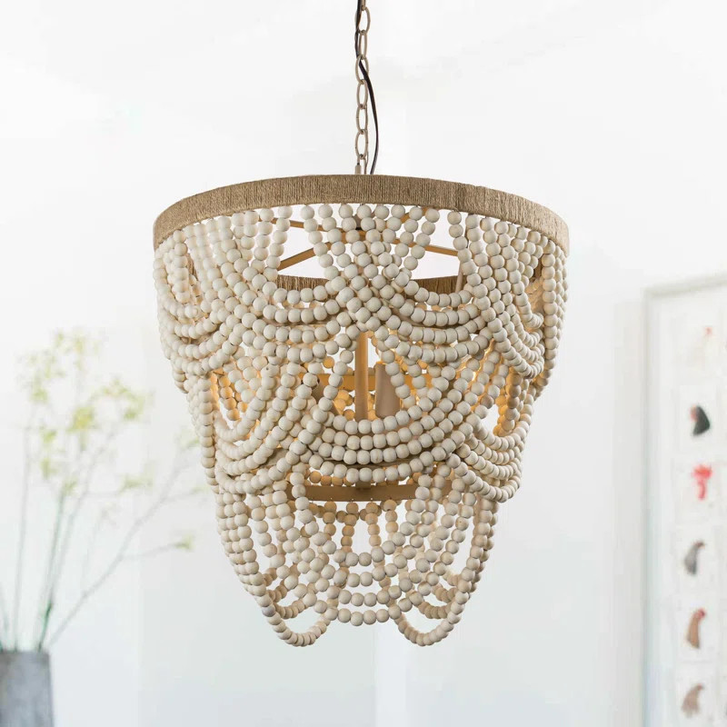 Amari 4 - Light Dimmable Unique Empire Chandelier with Beaded Accents | Wayfair North America