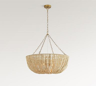 Bristol Wood Bead Chandelier (30") | Pottery Barn (US)