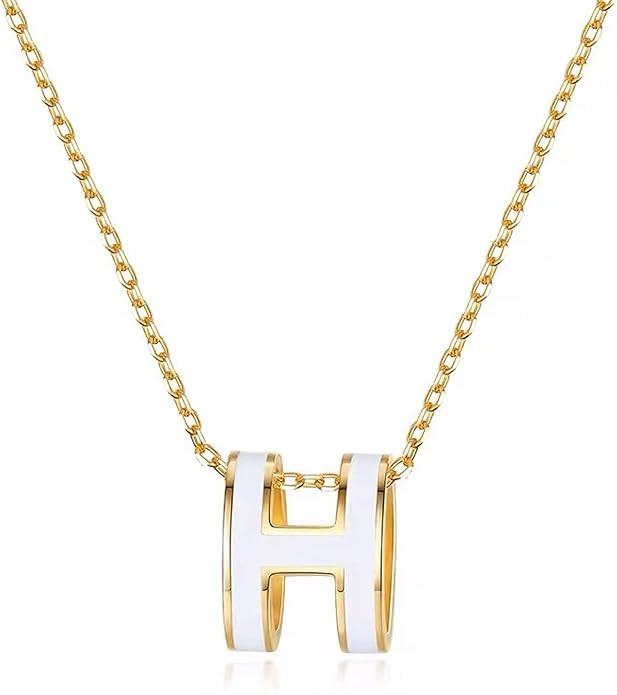 Light Luxury Classic Letter Design Pendant Necklace - Simple and Elegant preppy Necklace for Wome... | Amazon (US)