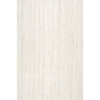 Rigo Chunky Loop Jute Off-White 9 ft. x 12 ft. Area Rug | The Home Depot