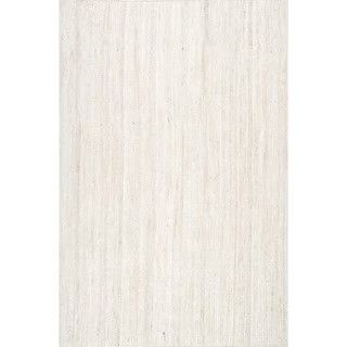 Rigo Chunky Loop Jute Off-White 9 ft. x 12 ft. Area Rug | The Home Depot