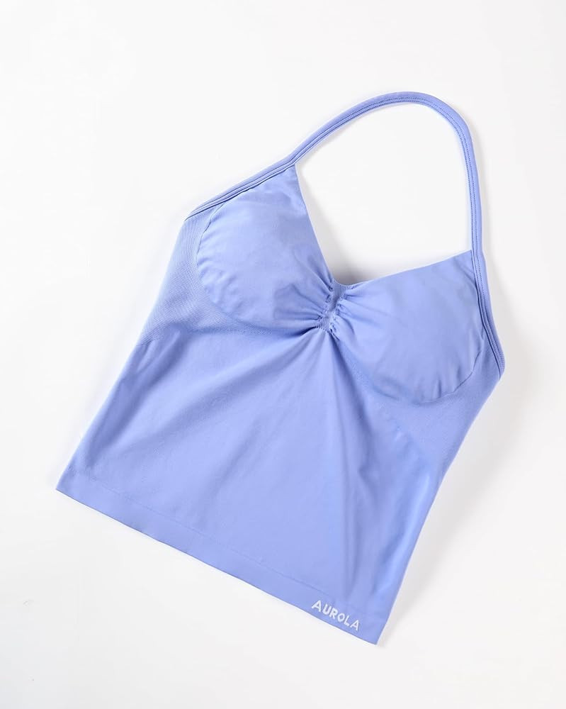 AUROLA Women's Influence Longline Strappy Halter Workout Tank Top | Amazon (US)