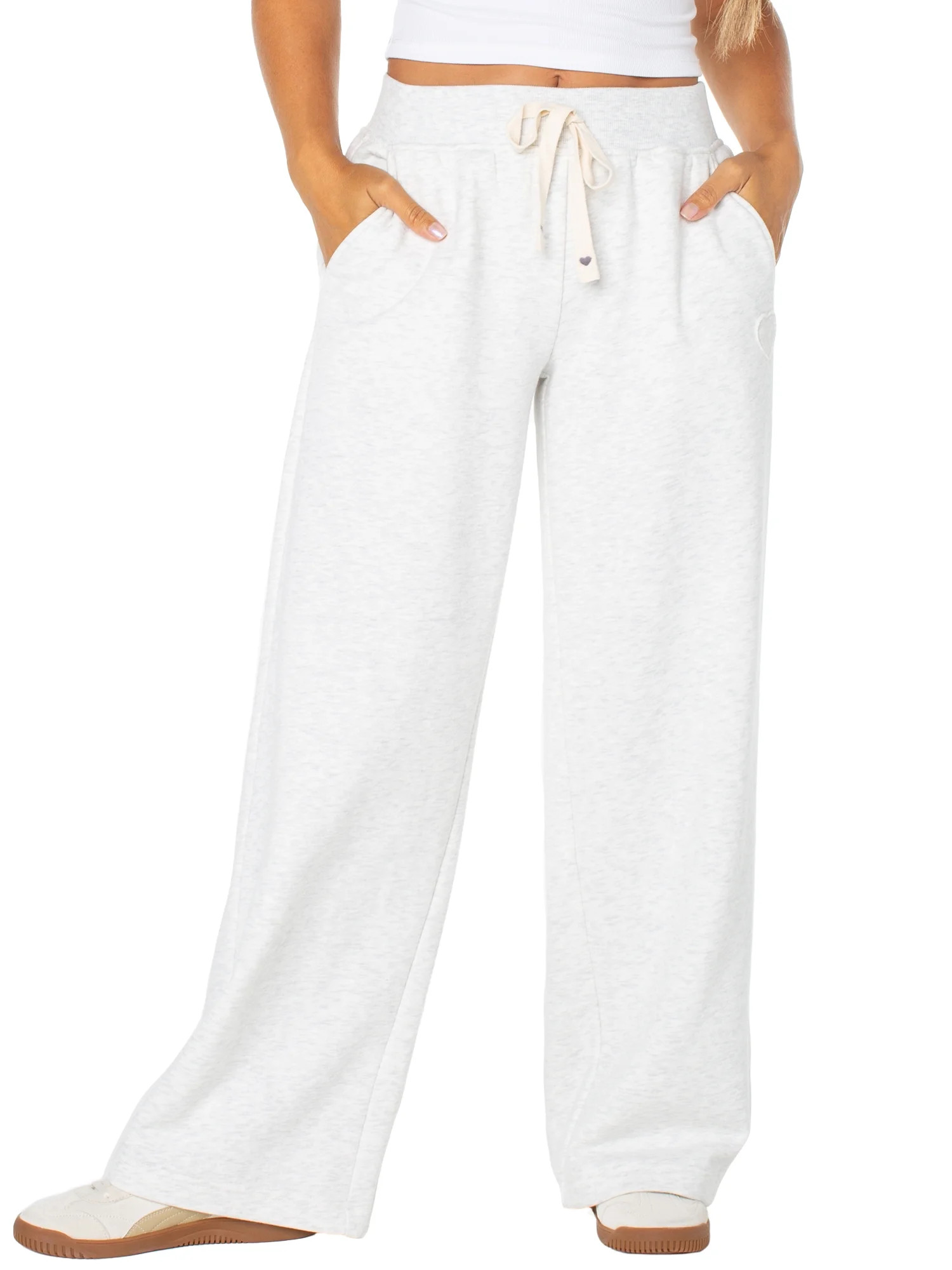 Celebrity Pink Women's and Women's Plus Wide Leg Sweatpants, Sizes XS-4X | Walmart (US)