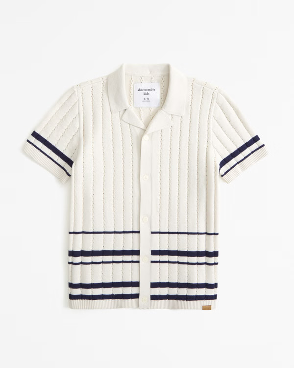 boys button-through sweater polo | boys tops | Abercrombie.com | Abercrombie & Fitch (US)