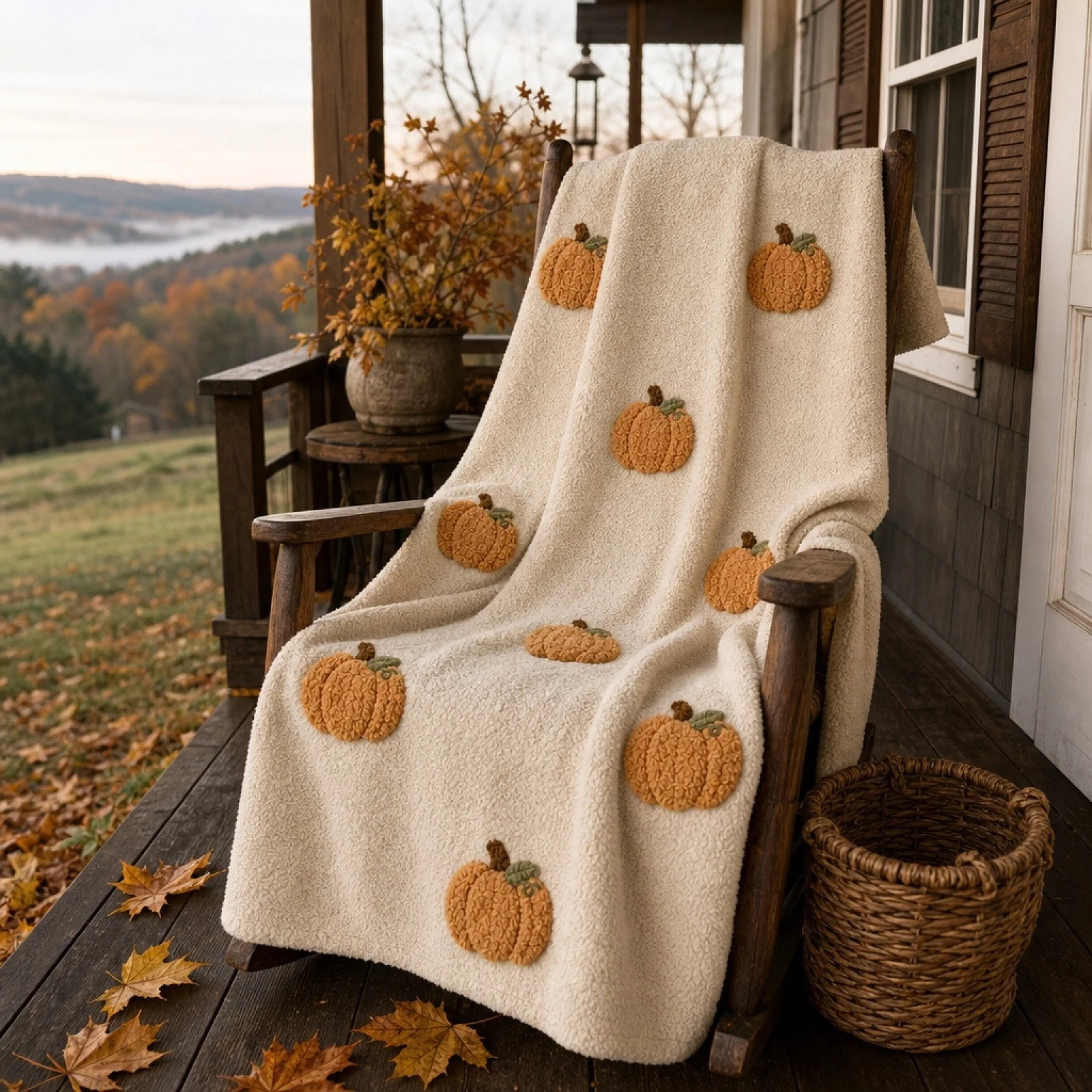 Halloween Flannel Throw Blanket, 39.4x27.6in Beige Blanket with Pumpkin Print Soft Cozy Fluffys H... | Walmart (US)