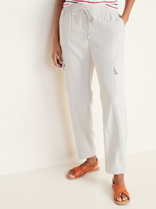 Mid-Rise Soft Pull-On Cargo Pants for Women | Old Navy (US)