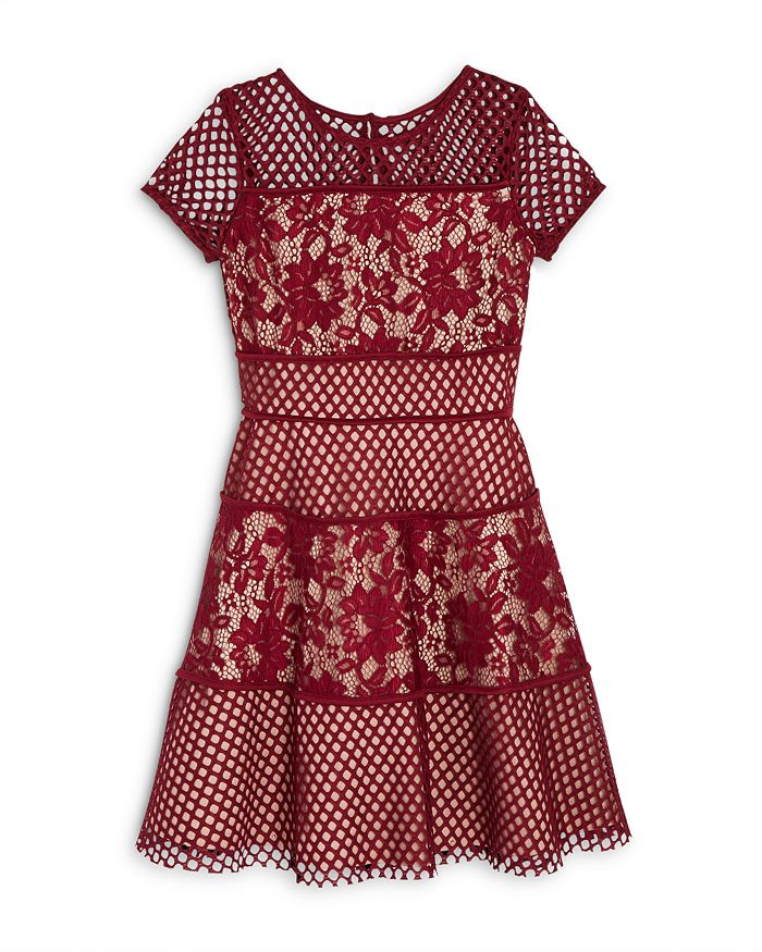 Girls' Color Block Lace Panel Dress, Big Kid - 100% Exclusive | Bloomingdale's (US)