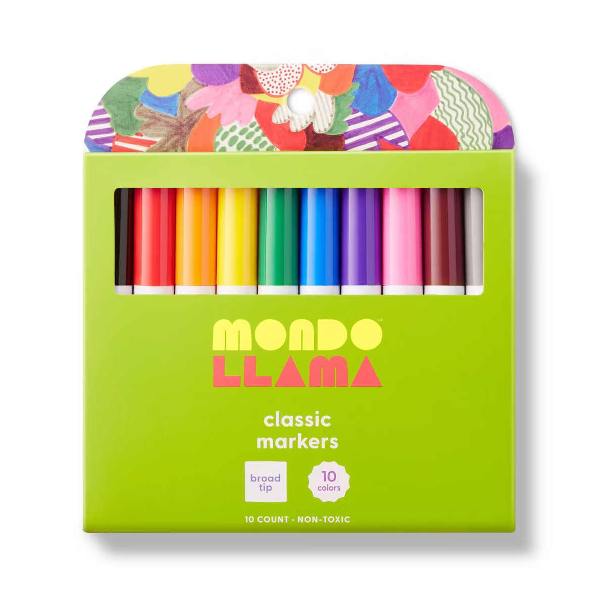 10ct Markers Broad Tip Classic Colors - Mondo Llama™: School Supplies, Thick Permanent, 2mm, Mu... | Target