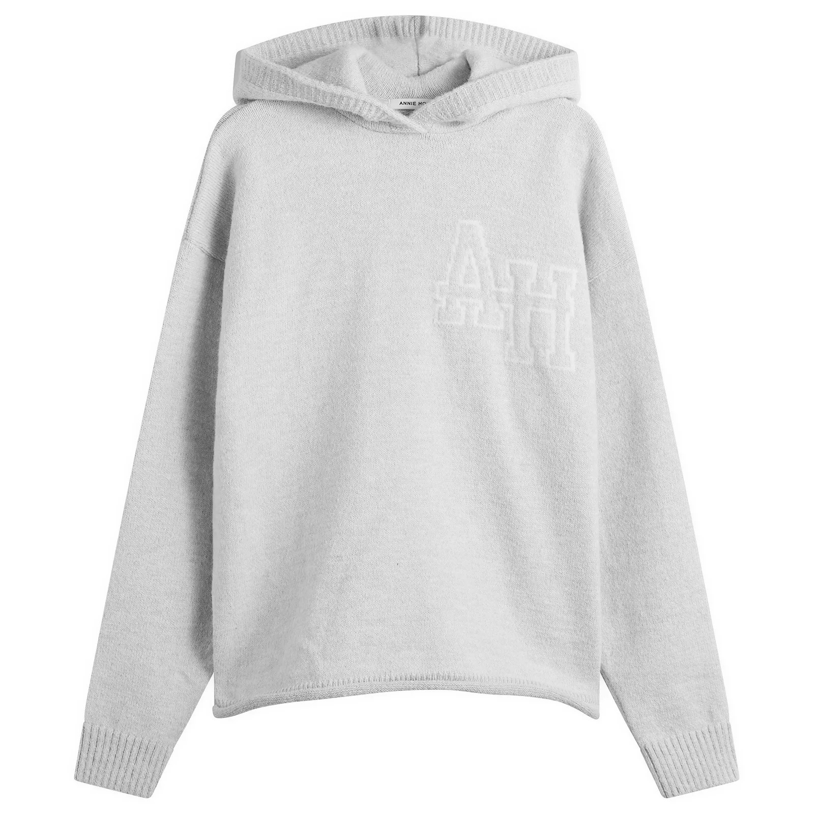 ANNIE HOOD Men's Knit Hoodie in Grey, Size Medium | END. Clothing
