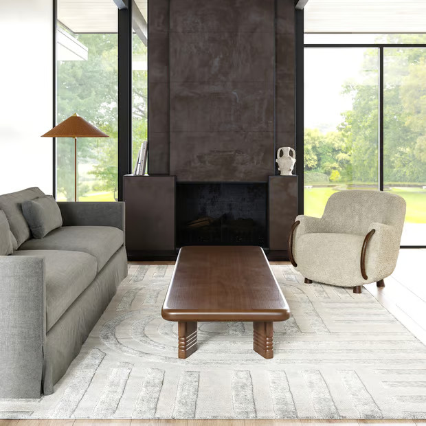 Ivory Downtown Textured Area Rug | Rugs USA