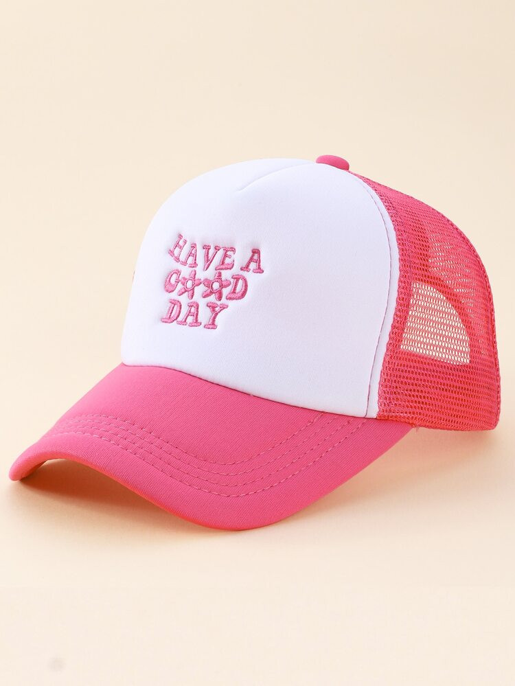 Slogan Embroidered Trucker Hat | SHEIN
