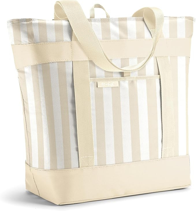 Fit & Fresh Insulated Grocery Tote Bag – Large Reusable Thermal Cooler Bag for Shopping, Food D... | Amazon (US)