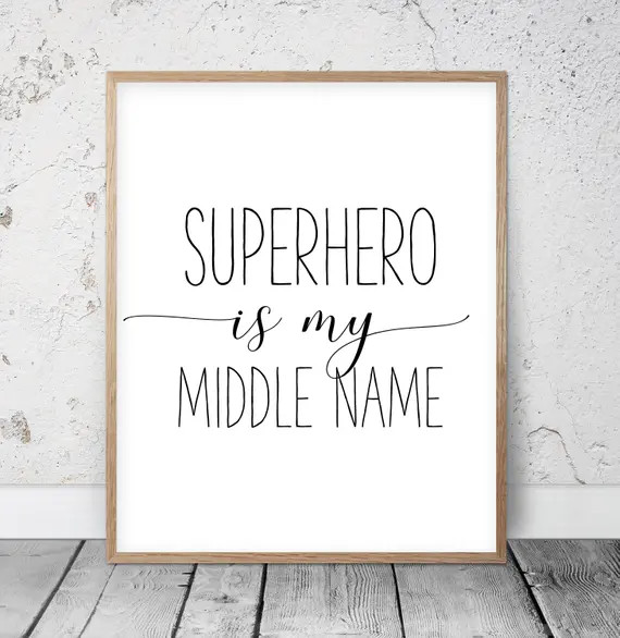 Super Hero Nursery Wall Decor SuperHero Quote Kids Art | Etsy | Etsy (US)