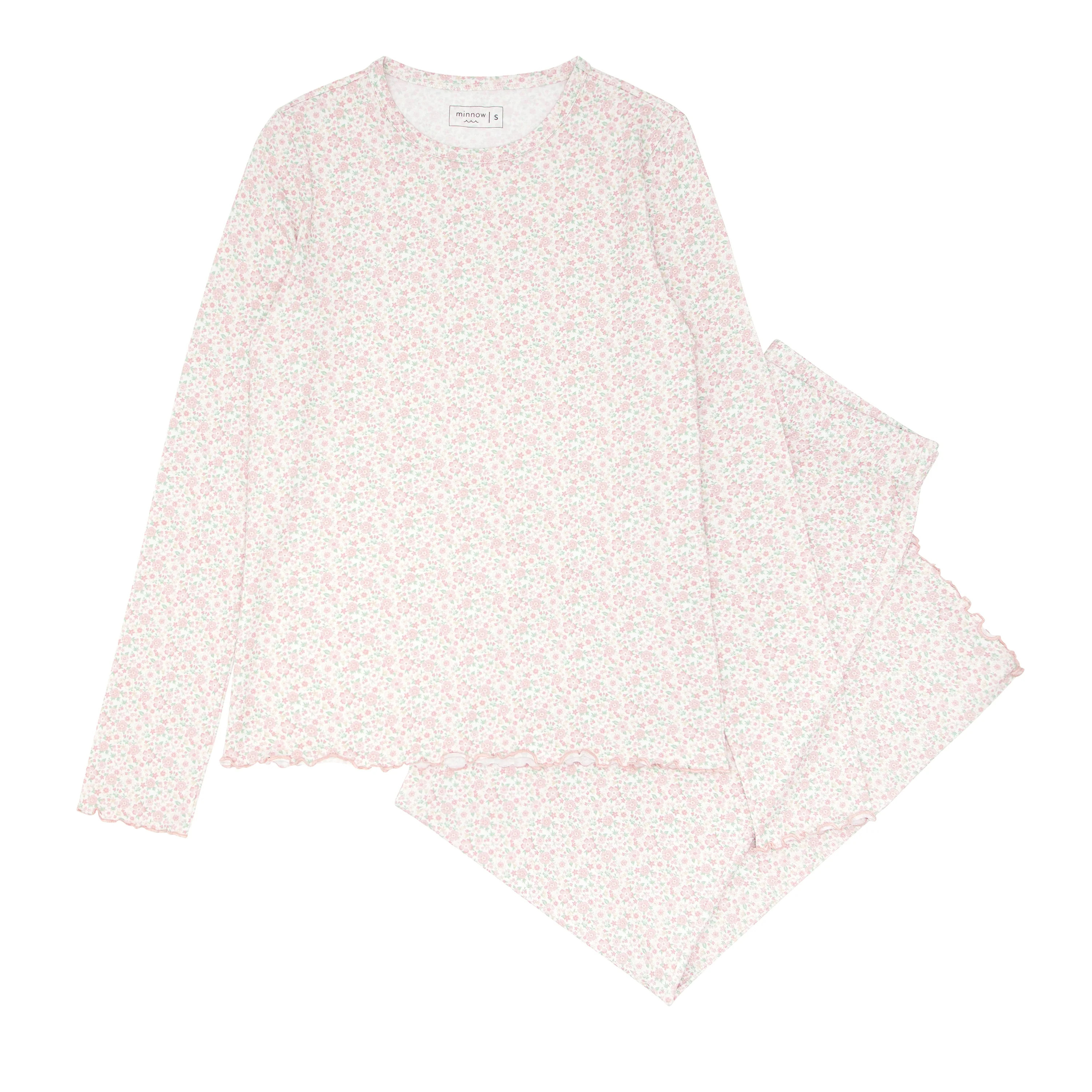 women's antique floral pima pajamas set | minnow