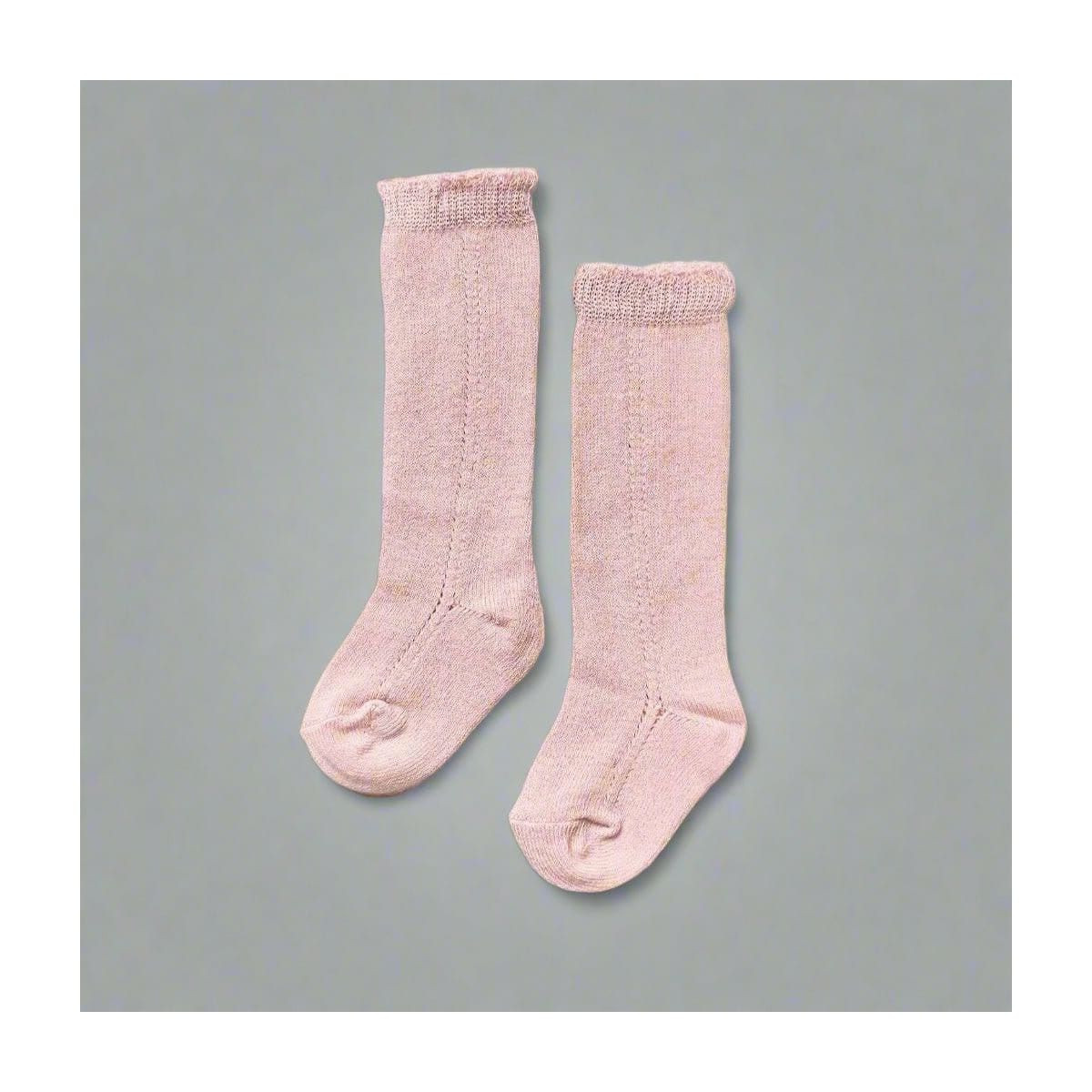 Little Love Bug Company Eyelet Knee High Sock Pink Size 0-12m 2 Pack | Target